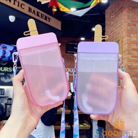 Бутылка для воды  в форме "Эскимо" Ice cream bottle (pink)
